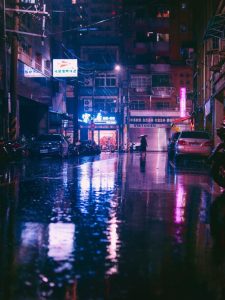 asia rain street illumination umbrella water travel city nature thailand urban relax tumblr wallpaper blue city