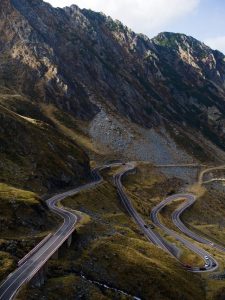 mountain road highway spring nature